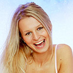 Teenage girl having some fun her private foam bath party