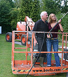 Dirty old senior bangs a teenage hottie in his boom lift