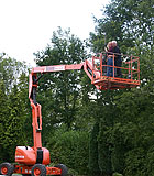 Dirty old senior bangs a teenage hottie in his boom lift