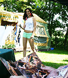 Horny old man ramming a sexy willing teen on the camping