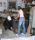 Tenage babe enjoys an older cock inside her tight pussy