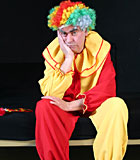 Retired depressed clown gets fucked by a sexy teenage babe