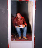 Cute brunette teenager pays a visit to a male prostitute