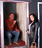 Cute brunette teenager pays a visit to a male prostitute