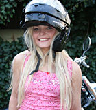 Petite blonde teenie girl enjoying two old biker penises