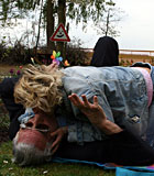  Older senior fucking a teenage blonde after a car crash