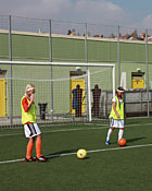  Three teenage sweeties playing games after a soccer game