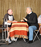 Horny grandpa releases his big boner on a blonde hottie