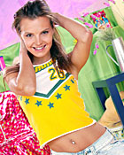 Innocent brunette teenie showing her slim fit body parts