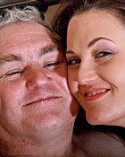 Stunning brunette teenage babe bangs a male senior wild