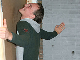  Peeing blonde girl enjoys a big gloryhole erection to use