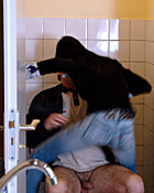 Teenie with a broker arm needs experienced cock inside her