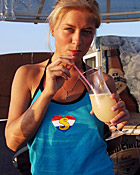  Cute blonde first timer loves to swim around fully nude