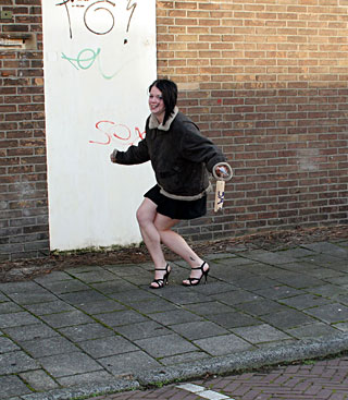  Thick brunette enjoys an anonymous gloryhole pleasure cock