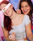 Two lesbian teenagers love using their big toys at home