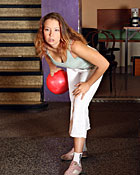 Grey senior enjoys bowling with a horny teenage brunette