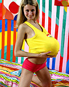 Petite teenage cutie showing her perky and tiny titties