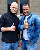 Slutty hooker in stockings pleasing a tourist his stiffy