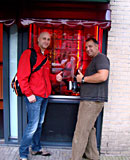  Stunning blonde window hooker making a tourist blow a load