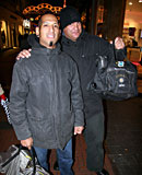 Sexy tattooed window hooker making a tourist cum explode