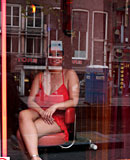 Amsterdam hooker with massive tits pleasing a tourist cock