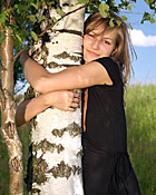  Natural brunette teenager showing her fine body outdoor