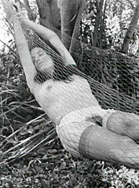 Seventies lady in a kinky mood tied up and exposed naked