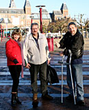 Russian old guy and his wife fucking a real window hooker