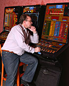 Sexy brunette teen babe pleases a senior jackpot winner