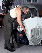 Stunning teen babe fucking an old mechanic in his garage