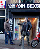 Real Amsterdam milf hooker fucking a tourist till he cums