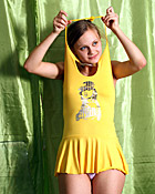 Brunette girl strips fully naked and toying her wet pussy