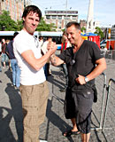 Blonde hooker fucked by a tourist and gets cum on her face