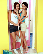 Horny lesbian teenage girls having hot sex with eachother