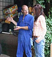 Teenage beauty sucking of an old senior his big erection