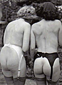 Several fifties ladies showing their round and sweet asses