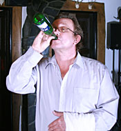 Senior waiter gets abused by a redhead teenage customer