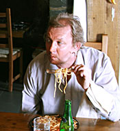 Senior waiter gets abused by a redhead teenage customer