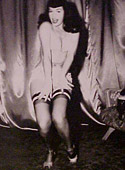 Betty Page showing her sexy moves in hot and wild lingerie