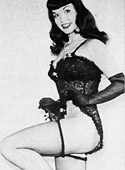 Betty Page showing her sexy moves in hot and wild lingerie