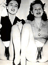 Several naughty vintage lesbians showing their fine bodies