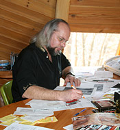 Cute chick fucks old senior while pointing a gun at him