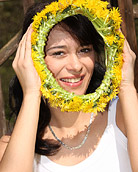 Outdoor sexy teenage chick masturbates with a big dildo