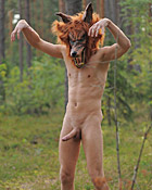  Cute red riding hood fucked by the big bad wolf in forest