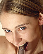 Hot and undressed girl shaving her hairy beaver with a razor