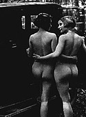 Real vintage lesbians playing with dildos made from wood