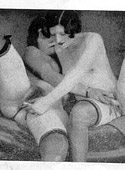 Real vintage lesbians playing with dildos made from wood
