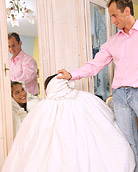 One very horny teenage babe eating his tasty cum hardcore