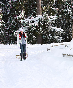 A very cold teenager shagging her boyfriend in the snow