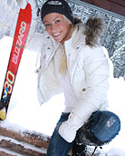 Very hot sexy teenager posing naked at a local snowcabin